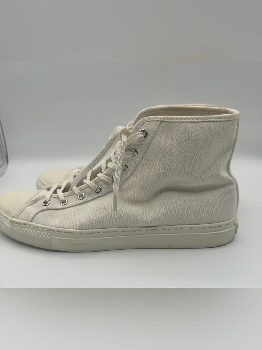 Nothing New White High Top Sneakers Sustainable Canvas Men’s 10.5